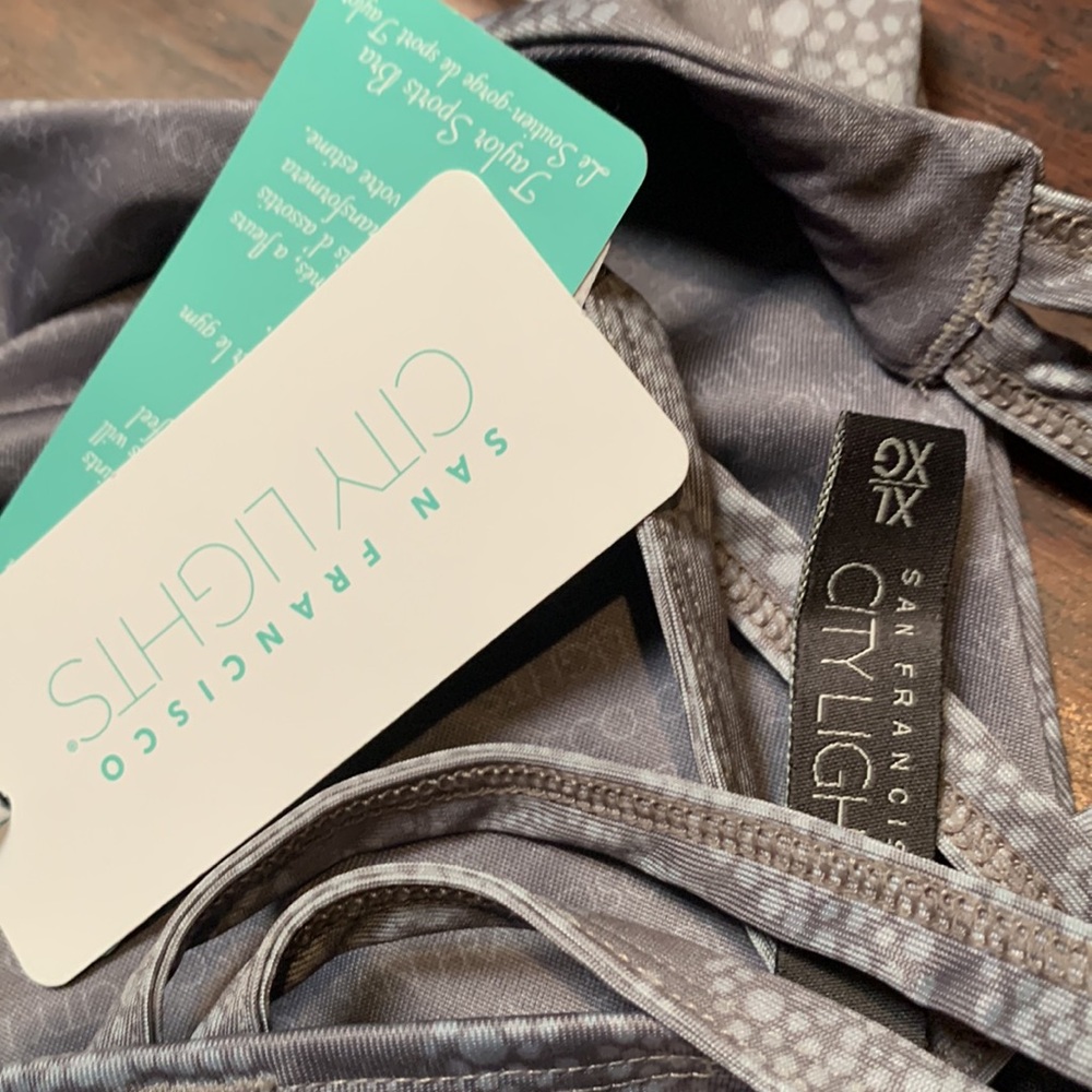San Francisco City Lights Taylor Sports Bra in Storm Front (gray) 🤩 B4 - Picture 12 of 13